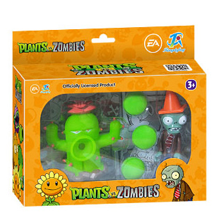 668-1 Plants vs Zombies Toys Plastic EVA foam ball shooter gun